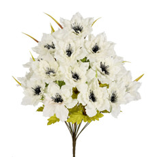 Imagem de BUQUÊ DECORATIVO DE DÁLIA COR BEGE EM PLÁSTICO MOLDÁVEL 54X35 CM - GRILLO - Grillo Ltda