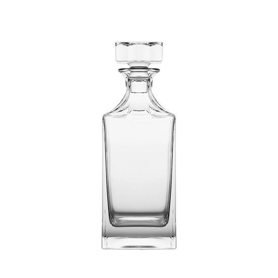 Imagem GARRAFA PARA WHISKY EM VIDRO LISO TRANSPARENTE 850ML 27X9X9 CM - CROSS