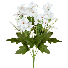 Imagem de BUQUÊ DE FLORES DE OLEANDRO BEGE DECORATIVO EM PLÁSTICO MOLDÁVEL 34X13 CM - GRILLO - Grillo Ltda