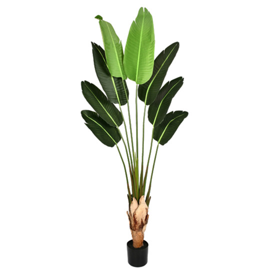 Imagem PLANTA DECORATIVA STRELITZIA CM FOLHAGEM REAL VERDE EM PLÁSTICO TOQUE REAL - GRILLO