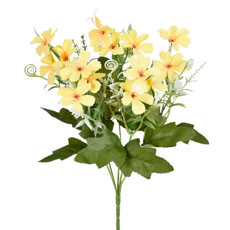 Imagem de BUQUÊ DE FLORES DE OLEANDRO AMARELO DECORATIVO EM PLÁSTICO MOLDÁVEL 34X13CM - GRILLO - Grillo Ltda