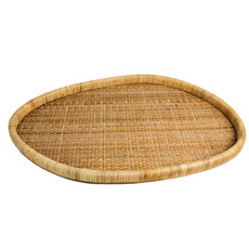 Imagem de BANDEJA OVAL DECORATIVA EM MADEIRA NATURAL 59X40X4 CM - CROSS - Cross Comercial Ltda