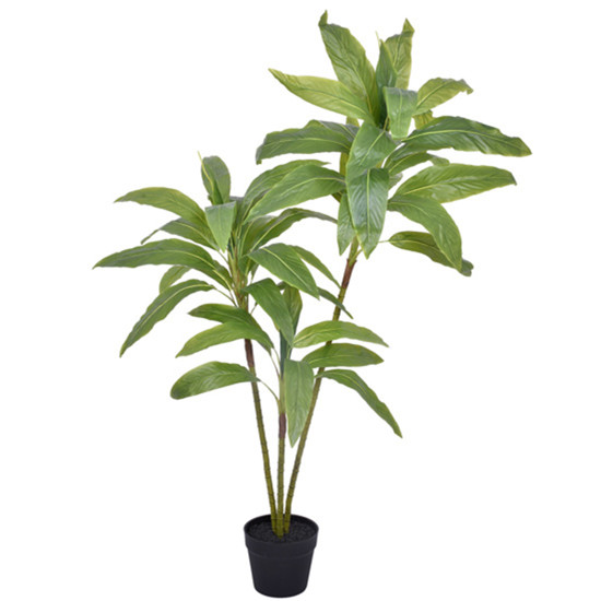 Imagem PLANTA DRACENA DECORATIVA COM FOLHAGEM VERDE TOQUE REAL EM PLÁSTICO 107X40CM GRILLO
