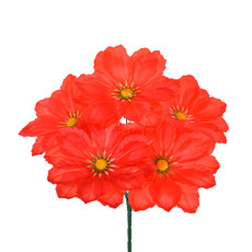 Imagem de BUQUÊ DE DÁLIA VERMELHO DECORATIVO EM PLÁSTICO MOLDÁVEL 33X22 CM - GRILLO - Grillo Ltda