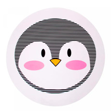 Imagem de LUGAR AMERICANO REDONDO COM ESTAMPA DE PINGUIM EM PLÁSTICO 38X38 CM - LYOR - Coliseu Presentes Ltda