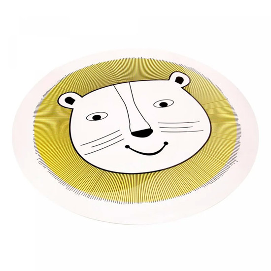 Imagem LUGAR AMERICANO REDONDO COM ESTAMPA DE LEÃO EM PLÁSTICO 38X38 CM - LYOR