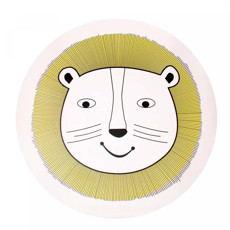 Imagem de LUGAR AMERICANO REDONDO COM ESTAMPA DE LEÃO EM PLÁSTICO 38X38 CM - LYOR - Coliseu Presentes Ltda