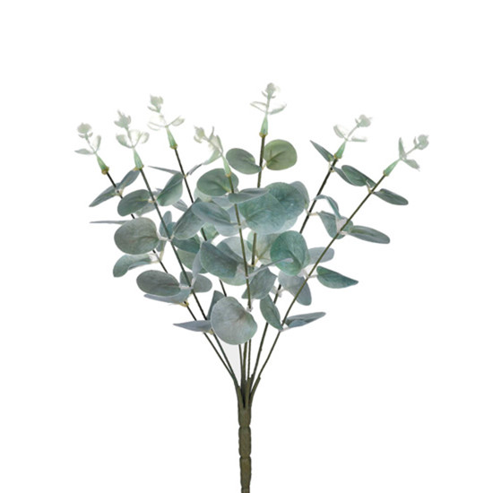 Imagem BUQUÊ DECORATIVO DE EUCALIPTO VERDE CLARO EM PLÁSTICO MOLDÁVEL 32X16 CM - GRILLO
