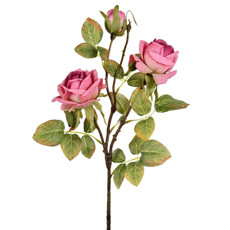 Imagem de HASTE DECORATIVA EM PLÁSTICO MOLDÁVEL DE ROSAS COR ROSA OUTONO 73X22 CM - GRILLO - Grillo Ltda