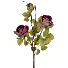 Imagem de HASTE DECORATIVA EM PLÁSTICO MOLDÁVEL DE ROSAS COR LAVANDA VERDE 73X22 CM - GRILLO - Grillo Ltda