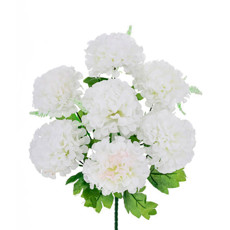 Imagem de BUQUÊ DECORATIVO EM PLÁSTICO MOLDÁVEL DE CRISÂNTEMO CREME 38X20 CM - GRILLO - Grillo Ltda