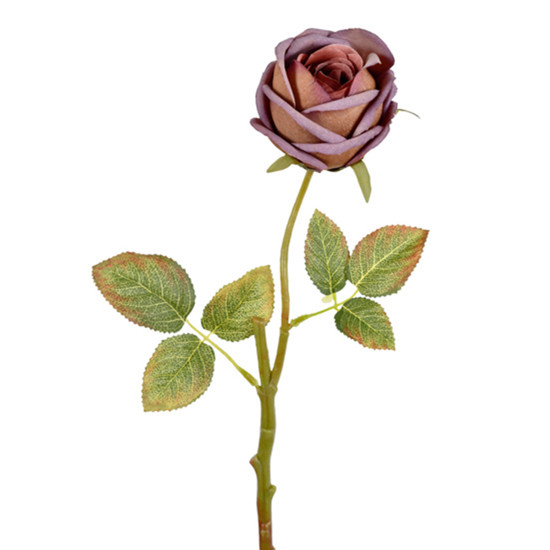 Imagem HASTE DECORATIVA DE ROSA COR CAFÉ EM PLÁSTICO MOLDÁVEL 39X10 CM - GRILLO