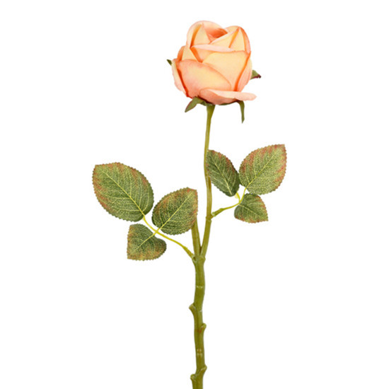 Imagem HASTE DECORATIVA DE ROSA COR AMARELO OUTONO EM PLÁSTICO MOLDÁVEL 39X10 CM - GRILLO