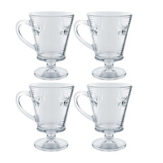 Imagem de CONJUNTO 4 XÍCARAS LINES BUTTERFLY 240ML EM VIDRO PARA CAPPUCCINO 12X11X8 CM - WOLFF - Rojemac Impotacao E Exportacao Ltda