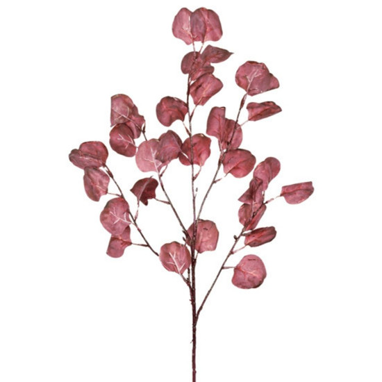 Imagem HASTE DECORATIVA DE FOLHAS DE EUCALIPTO OUTONADAS LAVANDA EM PLÁSTICO - GRILLO