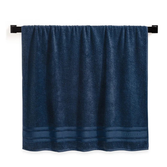 Imagem TOALHA BANHÃO FELPUDO LECCE EM ALGODÃO AZUL 150X86 CM - TRUSSARDI