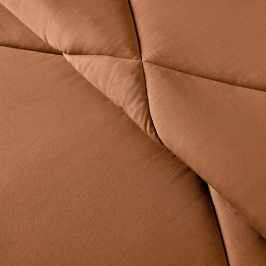 Imagem EDREDOM MARROM GRASSO VECCHIO KING 300 FIOS EM ALGODÃO 270X290 CM - TRUSSARDI