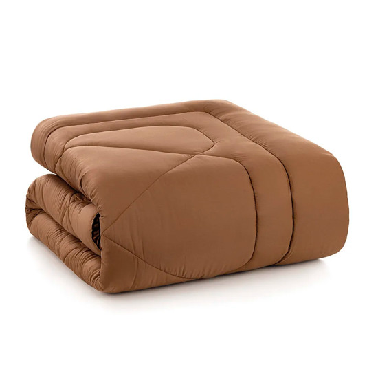 Imagem EDREDOM MARROM GRASSO VECCHIO KING 300 FIOS EM ALGODÃO 270X290 CM - TRUSSARDI