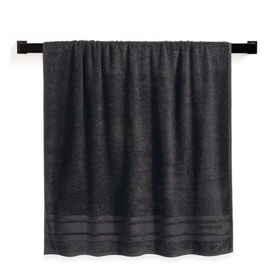 Imagem TOALHA BANHÃO FELPUDO LECCE EM ALGODÃO CINZA 150X86 CM - TRUSSARDI