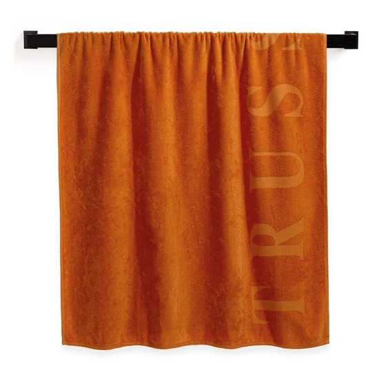 Imagem TOALHA DE PRAIA VELUDO LEVANTO ESTATE LARANJA EM ALGODÃO 180X86 CM - TRUSSARDI