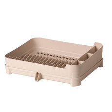 Imagem de ESCORREDOR DE PRATOS EM PLÁSTICO CREME COM BANDEJA 10X40X32 CM - PARAMOUNT IND - Paramount Ind E Com De Plast Ltda