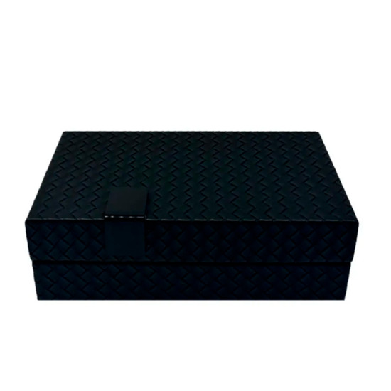 Imagem CAIXA RETANGULAR DECORATIVA COR PRETO EM MDF 7X30X15 CM - PARAMOUNT INDUSTRIA