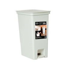 Imagem de LIXEIRA 20L EM PLÁSTICO BRANCO COM PEDAL 44X23X32 CM - PARAMOUNT INDUSTRIA - Paramount Ind E Com De Plast Ltda