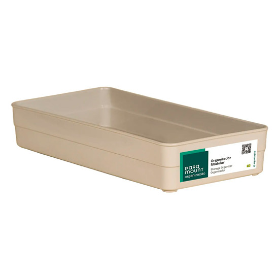 Imagem ORGANIZADOR MODULAR CREME EM PLÁSTICO 7X40X15 CM - PARAMOUNT INDUSTRIA