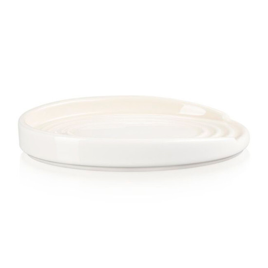 Imagem DESCANSO OVAL MERINGUE EM CERÂMICA PARA COLHER 2X16X12 CM - LE CREUSET
