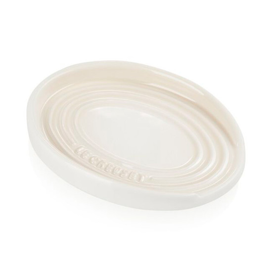 Imagem DESCANSO OVAL MERINGUE EM CERÂMICA PARA COLHER 2X16X12 CM - LE CREUSET
