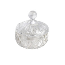 Imagem de MINI POTICHE DECORATIVO EM VIDRO TRANSPARENTE 10X11 CM - GRILLO 59363 - Grillo Ltda