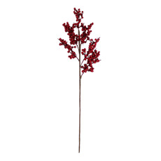 Imagem de HASTE DE BERRIES VERMELHAS DECORATIVAS EM METAL E PLÁSTICO 70X10 CM - Grillo Ltda
