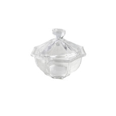 Imagem de MINI POTICHE DECORATIVO EM VIDRO TRANSPARENTE 9X10 CM - GRILLO 59376 - Grillo Ltda