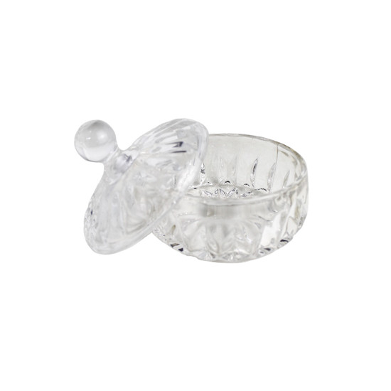Imagem MINI POTICHE DECORATIVO EM VIDRO TRANSPARENTE 10X11 CM - GRILLO 59363