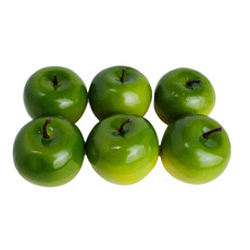 Imagem de PACOTE DE 6 MINI MAÇÃS VERDES EM PLÁSTICO 5 CM - GRILLO 59018 - Grillo Ltda