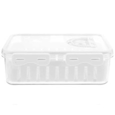 Imagem de CAIXA FRESH COM TAMPA HERMÉTICA ORGANIZADORA EM ACRÍLICO 8X32X16 CM - BONO HOME - Be10 Importacao E Exportacao Ltda
