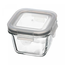 Imagem de POTE QUADRADO HERMÉTICO 150ML EM VIDRO COM TAMPA 6X9X9 CM - LYOR - Coliseu Presentes Ltda