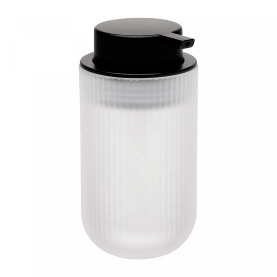 Imagem PORTA SABONETE LÍQUIDO NORDICO FROST 320ML EM VIDRO FOSCO 15X8X8 CM - LYOR