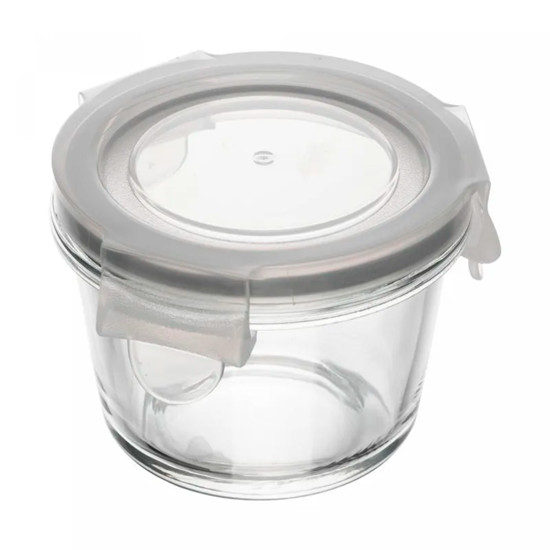 Imagem POTE REDONDO HERMÉTICO 130ML EM VIDRO COM TAMPA 6X8X8 CM - LYOR