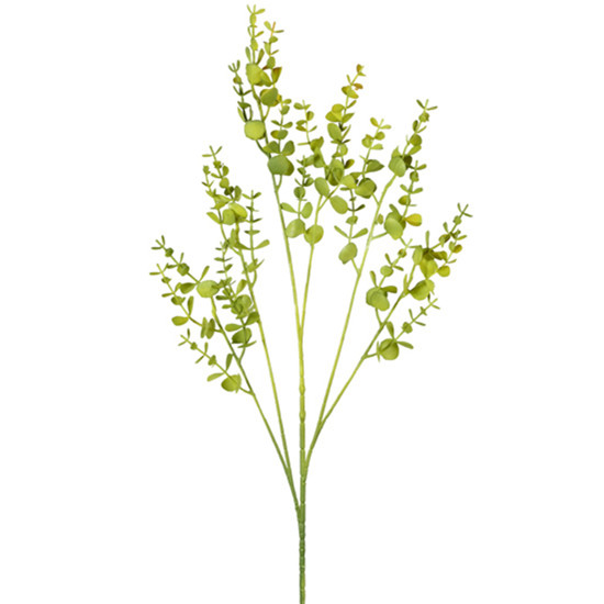 Imagem HASTE DECORATIVA DE FOLHAS DE EUCALIPTO VERDE OUTONO EM PLÁSTICO MOLDÁVEL - GRILLO