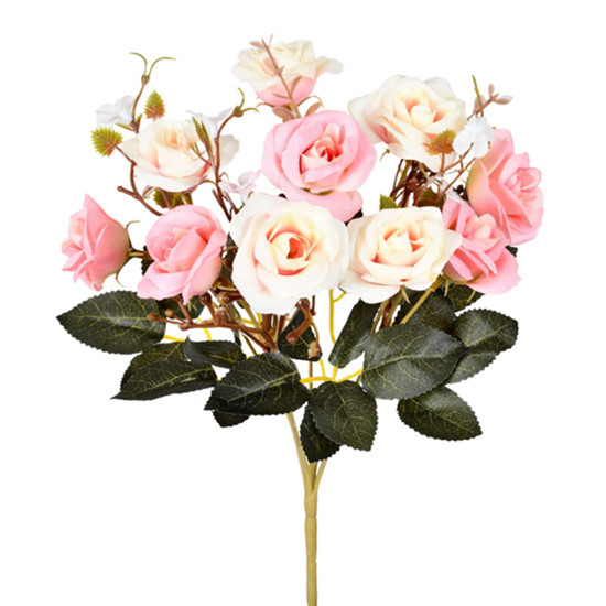 Imagem BUQUÊ DECORATIVO DE ROSAS SILVESTRES COR ROSA EM PLÁSTICO MOLDÁVEL - GRILLO