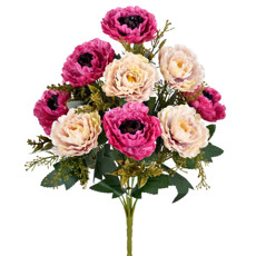 Imagem de BUQUÊ DECORATIVO DE CAMÉLIA LAVANDA EM PLÁSTICO MOLDÁVEL 37X20 CM - GRILLO - Grillo Ltda