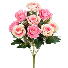 Imagem de BUQUÊ DECORATIVO DE CAMÉLIA ROSA EM PLÁSTICO MOLDÁVEL 37X20 CM - GRILLO - Grillo Ltda