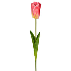 Imagem de HASTE DECORATIVA DE TULIPA LARANJA EM PLÁSTICO E TECIDO MOLDÁVEL 51X5 CM - GRILLO - Grillo Ltda