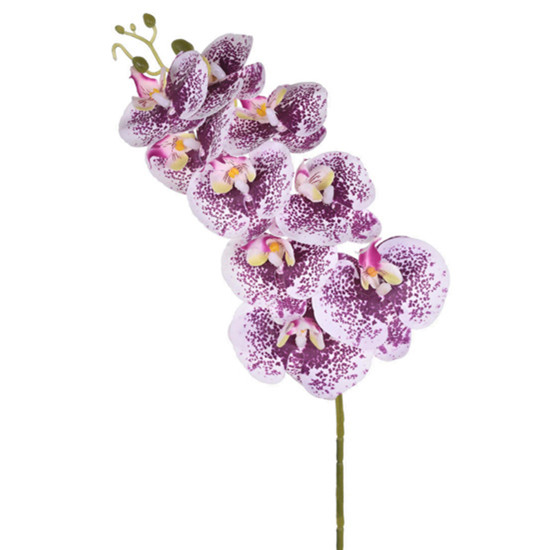 Imagem HASTE DECORATIVA DE ORQUÍDEA LAVANDA EM PLÁSTICO MOLDÁVEL 78X17 CM - GRILLO