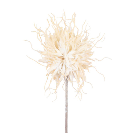 Imagem HASTE OURIÇO DECORATIVA CREME EM PLÁSTICO MOLDÁVEL 75X22 CM - GRILLO