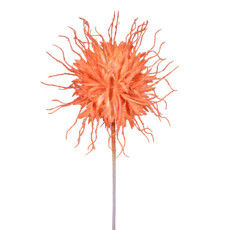 Imagem de HASTE OURIÇO DECORATIVA LARANJA EM PLÁSTICO MOLDÁVEL 75X22 CM - GRILLO - Grillo Ltda