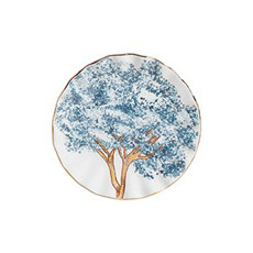 Imagem de CONJUNTO 6 PRATOS PARA SOBREMESA EM CERÂMICA BRANCA YPÊ AZUL - SCALLA CERÂMICA - Scalla Ceramica Artistica Ltda-Epp