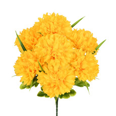 Imagem de BUQUÊ DECORATIVO DE CRISÂNTEMO GIGANTE AMARELO CLARO EM PLÁSTICO MOLDÁVEL - GRILLO - Grillo Ltda