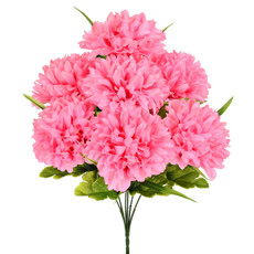 Imagem de BUQUÊ DECORATIVO DE CRISÂNTEMO GIGANTE ROSA EM PLÁSTICO MOLDÁVEL 43X25 CM - GRILLO - Grillo Ltda